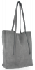 GEANȚĂ DIN PIELE shopper bag Vittoria Gotti gri V6590C